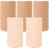 Picture of BAOLI 100PCS Brown Hair Ties for Women, Soft Blonde Hair Ponytail Holders, Thick Pony Tails Hair Ties No Damage, Seamless Hair Bands Elastic Holders for Heavy Hair, 2 Inch in Diameter