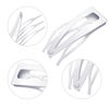 Picture of Chinco 24 Pieces Double Grip Hair Clips Metal Snap Hair Clips Women Hair Barrettes for Hair Making, Salon Supplies (White, 2 Inch)