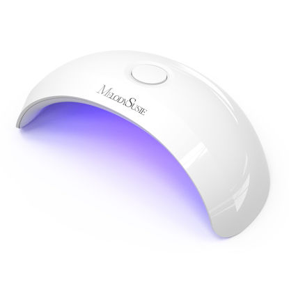 Picture of MelodySusie Portable UV LED Nail Lamp for Semi Cured Gel Nail Strips, Art04 6W Mini UV Light with 2 Timers (45s/60s) for Gel Nails, Stickers and Strips