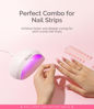 Picture of MelodySusie Portable UV LED Nail Lamp for Semi Cured Gel Nail Strips, Art04 6W Mini UV Light with 2 Timers (45s/60s) for Gel Nails, Stickers and Strips
