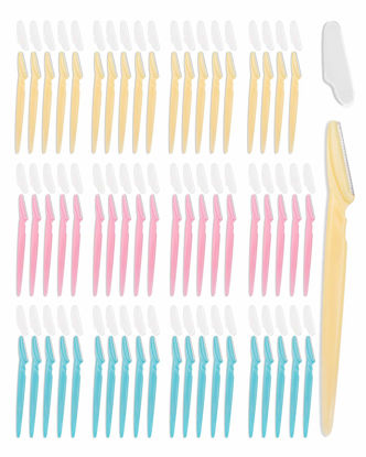 Picture of MoHern Dermaplane Razor, 60 Pcs Face Razors for Women and Men, Multipurpose Eyebrow Razor, Dermaplaning Tool for Face Multi-Color