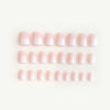 Picture of DANMANR Square Press on Nails Short Fake Nails French Acrylic Full Cover False Nails for Women and Girls 24PCS (White Pink)