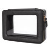 Picture of Aveniee Clear Makeup Bag Organizer, Portable Travel Toiletry Cosmetic Bag Case for Women, Heavy Duty Make Up Pouch with Transparent Vinyl Windows & Gold Zippers(Black)