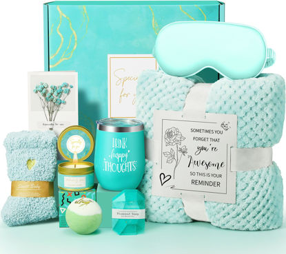 Picture of Happy Birthday Gifts for Women Mom Her Friend Sister Wife Grandma Coworker, Self Care Gifts Get Well Gifts Unique Relaxing Spa Gift Basket Set, Valentines Day Gifts for Her, Mothers Day Gifts for Mom