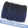 Picture of Goddess Box Braids Crochet Hair With Curly Ends 14 Inch Bohomian Box Braids Crochet Braids 8 Packs 3X Crochet Braids Synthetic Braiding Hair Extension for Black Women (14 Inch (Pack of 8), MDark Blue)