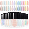 Picture of Morovan Fingernail Nail Polish Set: 15 Colors Pastel Macaron Nail Polish Kit Quick Dry Toe Finger Nail Polish Pcak Easter Gift For Women Girl