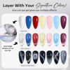 Picture of modelones Cat Eye Gel Nail Polish, 15 ML Black Color Holographic 9D Cat Eye Glitter Black Gel Polish Black Nail Polish with Magnet Soak Off Led Mani Nail Art Gel DIY Salon Gift