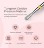 Picture of MelodySusie Cuticle Clean Nail Drill Bit 3/32'', Professional Safety Carbide Under Nail Cleaner Nail Bit for Cuticle Dead Skin Nail Prepare, Two Way Rotate, Manicure Nail Salon Supply, Pear Shape