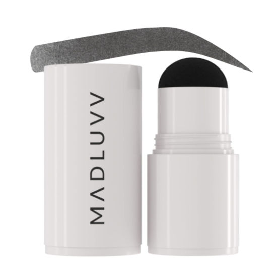 Picture of MADLUVV Brow Stamp Refill* - Color Stamp for Brows & Root Touch Up for Women & Men, Instantly Conceal Hair Loss, Grey Hair, Thinning Hair with Stain-Proof/Smudge-Proof Powder Formula (Nearly Black)