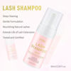 Picture of EMEDA Lash Shampoo for Lash Extensions 60ml / 2 fl.oz Eyelash Extension Cleanser Oil Free Foam Soap Lash Bath for Cluster Lashes Wash Oil Dustcare, Gentle Lash Cleaning Kit with Rinse Bottle Brush