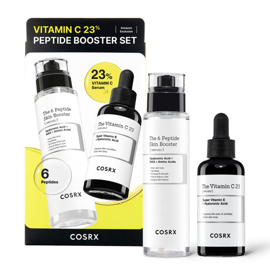 Picture of COSRX Vitamin C 23% Peptide Booster Set - Amazon Exclusive - Korean Skin Care, Gift Sets, Stocking Stuffers for Women, Vitamin C Serum, Face Serum