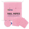 Picture of BLUERISE Lint Free Nail Wipes Pink 1200pcs Nail Polish Remover Pads Soft Absorbable Eyelash Extension Glue Cleaning Wipes