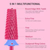 Picture of MelodySusie Professional 5 in 1 Nail Drill Bits, 3/32'' Carbide Tungsten Multi-function Bits, Suitable for Manicure Pedicure Cuticle Gel Polishing, Technicians Bits, Pink Blossom, Series Bit-M