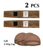 Picture of Yuest Wig Grip Headband No Slip Wig Gripper for Keeping Wigs in Place Edge Saver for Wig Adjustable Non Slip Wig Grip Band Velvet 2 Pack