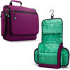 Picture of VENTURE 4TH Hanging Travel Toiletry Bag for Women & Men - Travel Organizer with Expandable Compartments & Removable Clear Pouch for Toiletries (Purple/Mint)