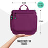 Picture of VENTURE 4TH Hanging Travel Toiletry Bag for Women & Men - Travel Organizer with Expandable Compartments & Removable Clear Pouch for Toiletries (Purple/Mint)