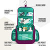 Picture of VENTURE 4TH Hanging Travel Toiletry Bag for Women & Men - Travel Organizer with Expandable Compartments & Removable Clear Pouch for Toiletries (Purple/Mint)