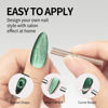 Picture of MAYCHAO 15ML Cat Eye Gel Nail Polish 1Pc Green Gel Polish with Magnet Soak off Holographic Magnetic Nail Polish for Nail Art Manicure Salon DIY at Home, 0.5 OZ