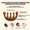 Picture of Cureder Wooden Scalp Massager - Handmade 100% Natural Green Sandalwood Wide Tooth Combs - Wood Massage Comb & Sandalwood Comb for Luxurious Hair Care