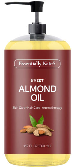 Picture of Essentially KateS Sweet Almond Oil 16.9 oz - 100% Pure and Natural and Cold Pressed