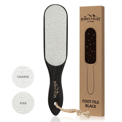 Picture of Pumice Stone Foot Scrubber - Pedicure Foot File with Handle for Dry Dead Skin - Callus Remover for Feet - Foot Scraper - Exfoliating Brush for Heels, Elbows, Hands