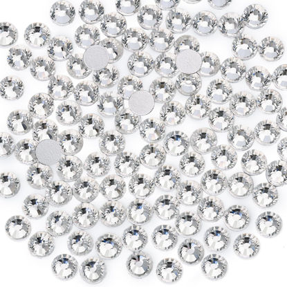 Picture of 2000PCS SS12/3mm Crystal Rhinestones (Clear), Bedazzling Flatback Glass Rhinestones for Crafting DIY Nail Art Makeup Decoration, Gems Diomand Charms for Tumbler Shoes Clothing Mug