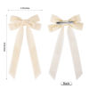 Picture of 2PCS Velvet Hair Bows White Hair Ribbon Clips Big Fall Alligator Clips Hair Accessories for Women Girls Toddlers Kids Baby
