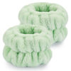 Picture of Dorbetar 2 Pcs Wrist Bands for Washing Face, Microfiber Wrist Towels for Washing Face, Spa Wristbands for Washing Face, Face Wash Wristbands, Arm Bands for Washing Face for Woman and Children（Green）