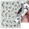 Picture of Flower Nail Art Stickers Decals 5D Embossed Flower Nail Decals Nail Art Supplies Watercolor Ink Floral Leaf Petal Design Summer Nails Adhesive Sliders Flower Stickers for Women Nail Art Decorations