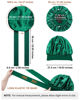 Picture of Satin Bonnet for Women Silk Bonnets for Sleeping Curly Hair Bonnet with Elastic Tie Band Reversible Double Layer Sleep Cap Hair Wrap (Black + Green)