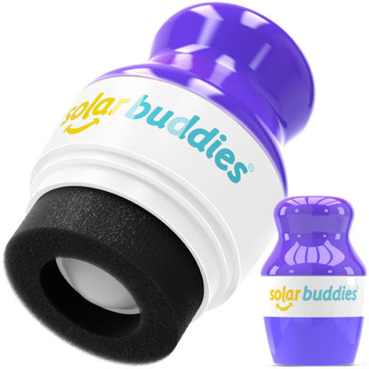 Picture of Solar Buddies Sunscreen Applicator - Single Purple - Refillable Roll on Sponge Sunscreen, Suncream & Lotion Applicator For Kids, Adults & Families - Holds 3.4fl oz, Perfect Size for Travel