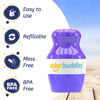 Picture of Solar Buddies Sunscreen Applicator - Single Purple - Refillable Roll on Sponge Sunscreen, Suncream & Lotion Applicator For Kids, Adults & Families - Holds 3.4fl oz, Perfect Size for Travel