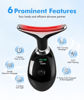 Picture of SDKWDH Red-Light-Therapy-for-Face-and-Neck, 7 Color Face Massager Tool for Wrinkles, Double Chin, Vibrating Facial Massager with Thermals for Skin Care, Glossy Black
