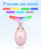 Picture of SDKWDH Red-Light-Therapy-for-Face-and-Neck, 7 Color Face Massager Tool for Wrinkles, Double Chin, Vibrating Facial Massager with Thermals for Skin Care, Glossy Pink