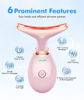 Picture of SDKWDH Red-Light-Therapy-for-Face-and-Neck, 7 Color Face Massager Tool for Wrinkles, Double Chin, Vibrating Facial Massager with Thermals for Skin Care, Glossy Pink
