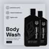 Picture of Black Wolf Charcoal Powder Body Wash for Men- 10 Fl Oz, 2 Pack- Charcoal Powder and Salicylic Acid Reduce Acne Breakouts and Cleanse Your Skin- Rich Lather for Full Coverage and Deep Clean