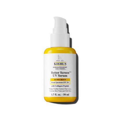 Picture of Kiehl's Better Screen UV Serum SPF 50+, Invisible Facial Sunscreen with Collagen Peptide, UV Filters to Shield UVA & UVB, Helps Correct Visible Signs of Aging, Boosts Skin Radiance - 1.7 fl oz