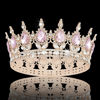 Picture of YOUlDIANZI Queen Crown Rhinestone Wedding Crowns and Tiaras for Women Costume Party Hair Accessories Princess Birthday Crown Crystal Bridal Crown (Rose Gold Pink Crown)