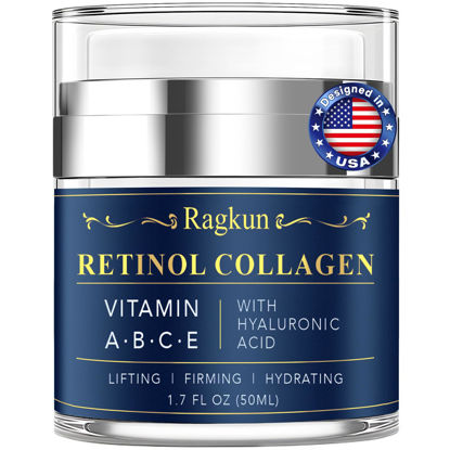 Picture of Ragkun Face Moisturizer Retinol Cream - Neck Collagen Creams for Tightening and Firming - Anti Aging Day & Night Facial Moisturizer for Women & Men, Tighten and Lift Wrinkle Cream - 1.7 Fl Oz