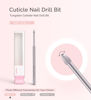 Picture of MelodySusie Cuticle Clean Nail Drill Bit 3/32'', Professional Safety Carbide Under Nail Cleaner Nail Bit for Cuticle Dead Skin Nail Prepare, Two Way Rotate, Manicure Nail Salon Supply(Silver, Fine)