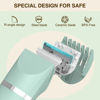 Picture of Waterproof Bikini Trimmer Women Electric Razor for Pubic Hair Women's Foil Shaver Rechargeable Shaver Removal with Snap-in Ceramic Blades IP7X Washable Head,Wet and Dry Use,Green