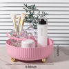 Picture of Anyoifax Makeup Perfume Organizer Tray 360 Degree Rotating Lazy Susan Skincare Lotion Organizer Spinning Cosmetics Storage for Dresser, Vanity, Bathroom Countertop, Small Pink
