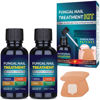 Picture of Toenail Fungus Treatment Extra Strength Kit: Nail Repair Liquid Solution and Patches - Nighttime Nail Patches Renewal - Fast Acting Drops with Undecylenic Acid, Natural Oil for Toe Finger Nails