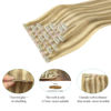 Picture of DOORES Seamless Clip in Hair Extensions, Light Blonde Highlighted Golden Blonde 130g 9pcs 14 Inch Virgin Human Hair Clip in Extensions, Invisible Edge Clip in Hair Extensions