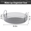 Picture of shuang qing Lazy Susan Rotating Makeup Organizer for Vanity, High-Capacity Skincare Clear Make Up Storage Perfume Organizers Cosmetic Dresser Organizer Countertop 360 Spinning（1 Tier-Grey）