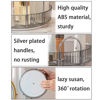 Picture of shuang qing Lazy Susan Rotating Makeup Organizer for Vanity, High-Capacity Skincare Clear Make Up Storage Perfume Organizers Cosmetic Dresser Organizer Countertop 360 Spinning（1 Tier-Grey）