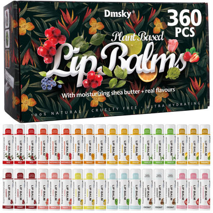 Picture of Dmsky Lip Balm Bulk, Fruit Lip Balm Variety Pack, Hydrating Lip Balm for Men Women Kids, 0.15 Oz, 360 count (Pack of 1)