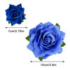 Picture of Topbuti Rose Hair Clip Flower Hairpin Rose Brooch Floral Clips, 4 Pcs Fabric Rose Flowers Hair Clips Mexican Hair Flowers Pin up Headpieces for Woman Girl Wedding Party Mother's Day (2 Sizes) (Blue)