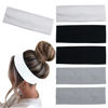 Picture of MLMOMVME 6 Pcs Headbands for Women Hair Cotton Headband Non-slip Stretchy Elastic Head Wrap Holder Hair Accessories Black White Grey Color