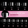 Picture of Buqikma 500PCS Short Nail Tips for Acrylic Nails - Clear False Short Artificial Tips for Manicure with Box（Pink Box with Tips）